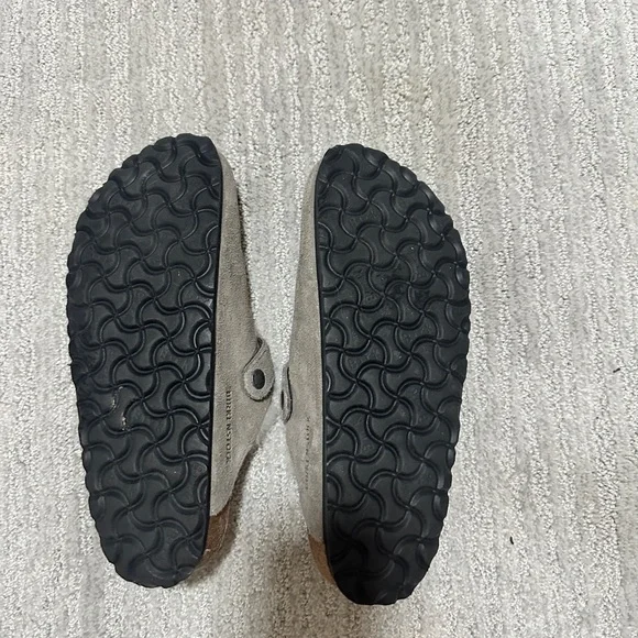 Birkenstock Shearling Boston Suede Leather Clogs - Picture 6 of 6